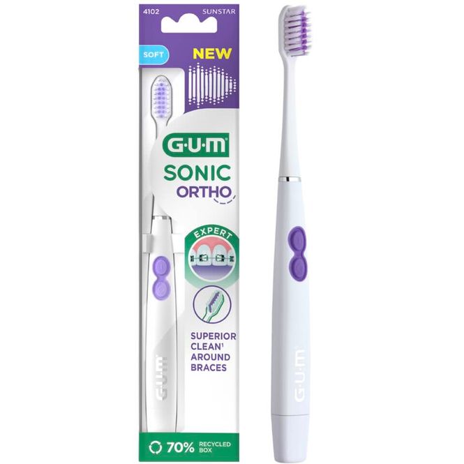 Hovedbilde Gum Sonic Ortho Hybridtannbørste For Tannegulering 1 stk