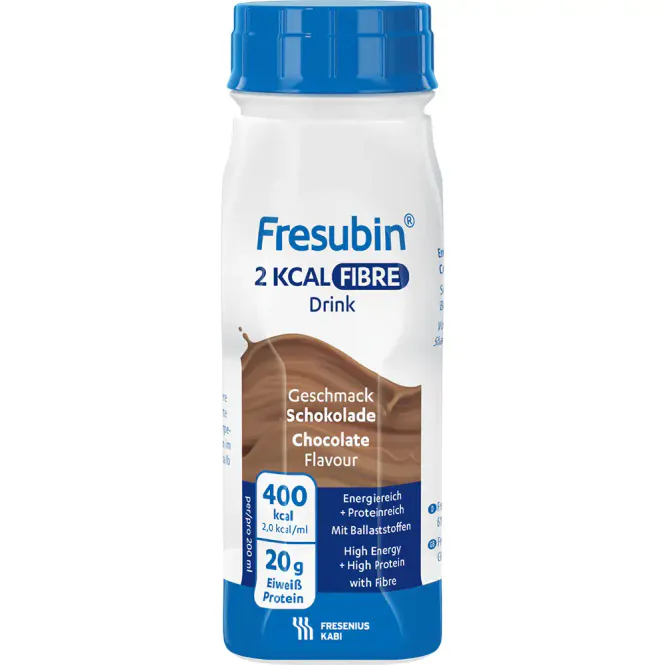Hovedbilde Fresubin 2 kcal Fibre Drink Sjokolade 4 x 200 ml