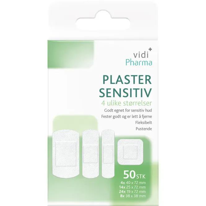 Hovedbilde Vidi Pharma Plaster Sensitiv Mix 50 stk