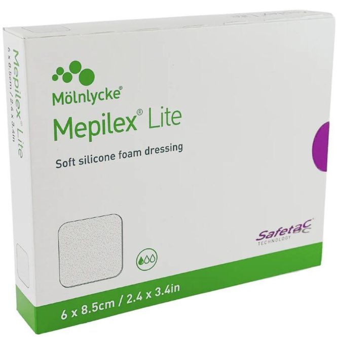 Hovedbilde Mepilex Lite Tynn Skumbandasje 6 x 8,5 cm 5 stk