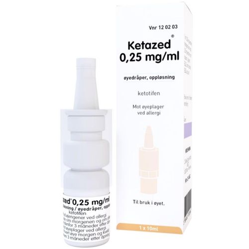 Ketazed Øyedråper 0,25mg/ml 10 ml