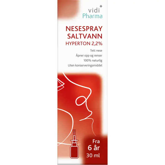 Hovedbilde Vidi Pharma Nesespray Saltvann Hyperton 2,2% 30 ml