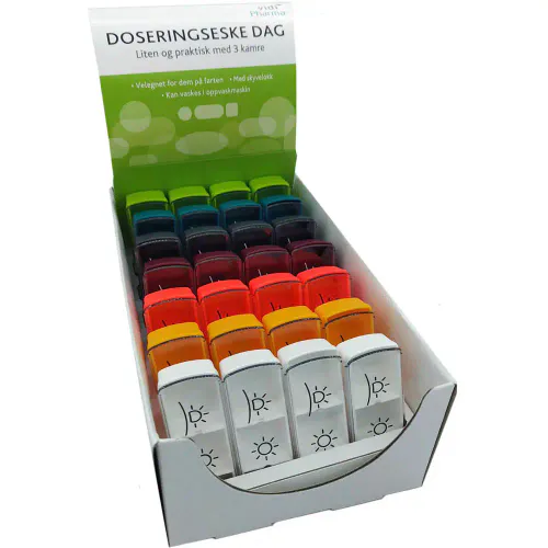 Vidi Pharma Doseringseske Dag m/ 3 Kamre 1 stk