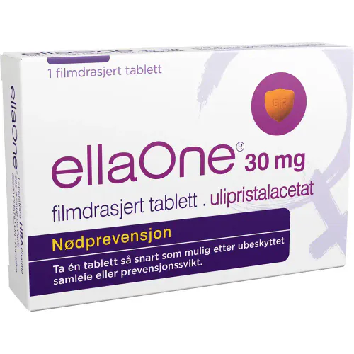 EllaOne Angrepille 30 mg Tablett 1 stk