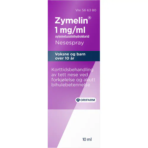 Zymelin 1 mg/ml Nesespray Voksne 10 ml