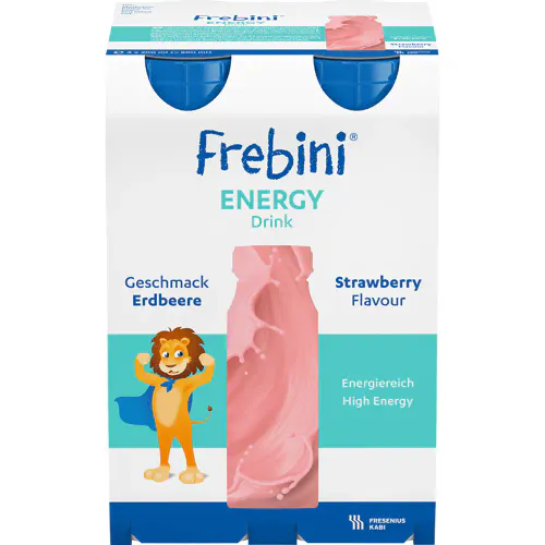 Frebini Energy Drink Jordbær 4 x 200 ml 