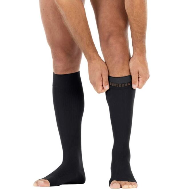 Hovedbilde JOBST For Men K2 Knestrømpe u/Tå Sort L 1 par