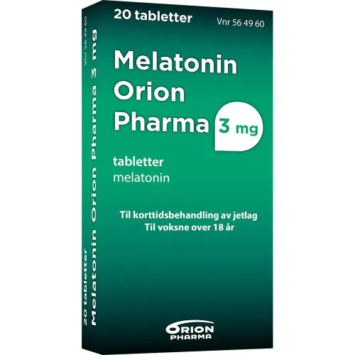 Melatonin Orion Pharma 3 mg Tabletter 20 stk