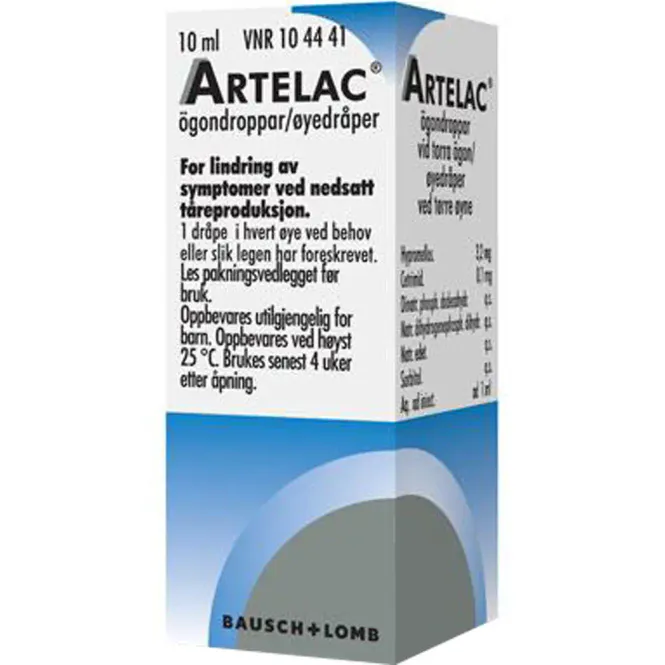 Hovedbilde Artelac 3,2 mg/ml Øyedråper 10 ml