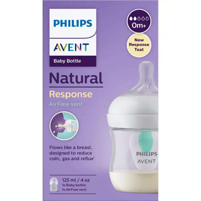 Hovedbilde Avent Natural Response AirFree Baby Bottle 0m+ 125 ml