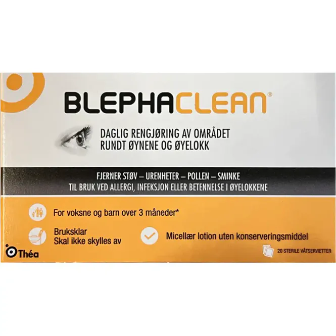 Hovedbilde Blephaclean Sterile Våtservietter 20 stk