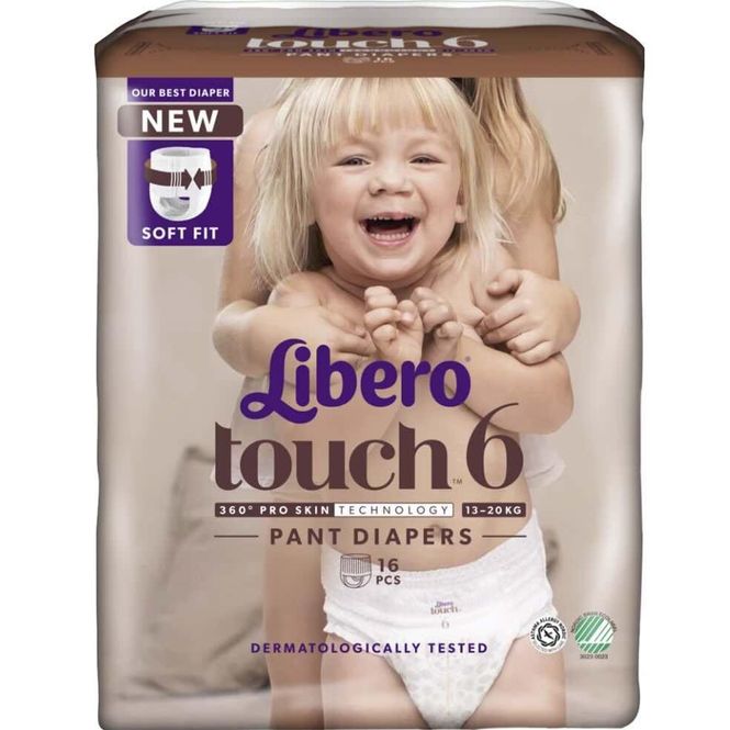 Hovedbilde Libero Touch 6 Pants Buksebleier 13-20 kg 16 stk