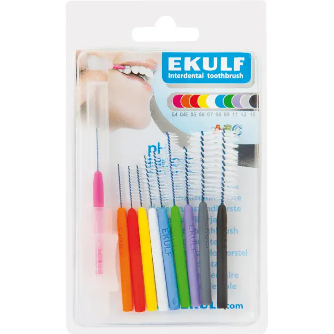 Hovedbilde Ekulf Mellomrombørste pH Mixed 7 stk