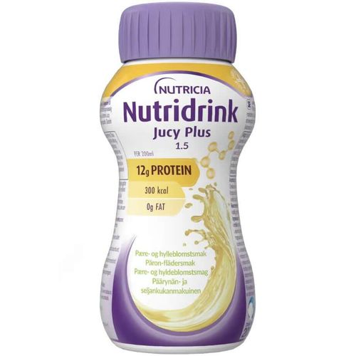 Nutridrink Jucy Plus Pære og Hylleblomst 4 x 200 ml