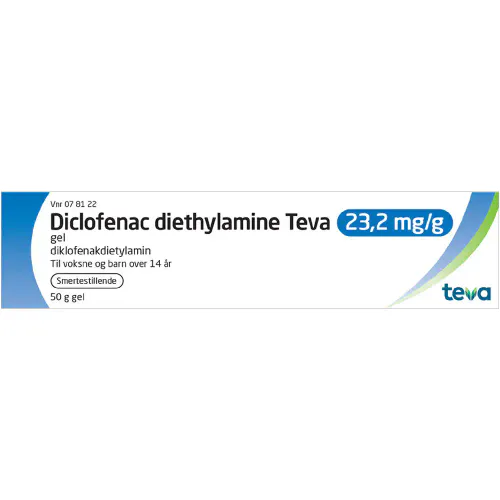 Diclofenac Diethylamine Gel Teva 23,2 mg/g 50 g