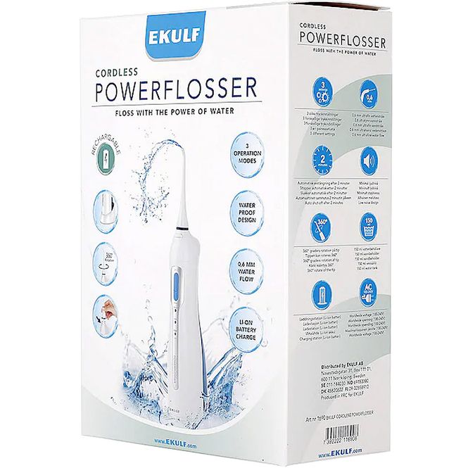Hovedbilde Ekulf Powerflosser Cordless Elektrisk Munndusj