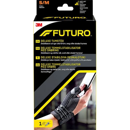 Futuro Deluxe Sort Tommelstøtte S/M 1 stk