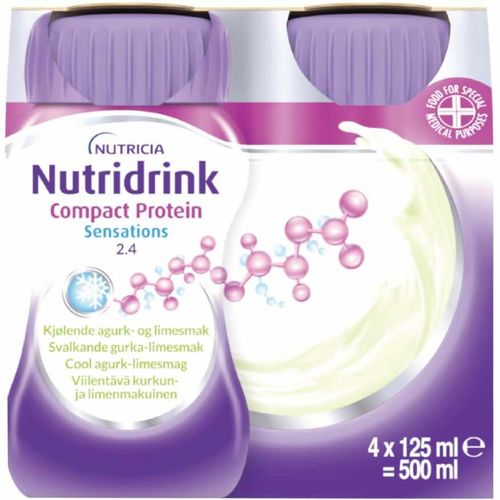 Nutridrink Compact Protein Sensations Agurk/ Lime 4x125 ml