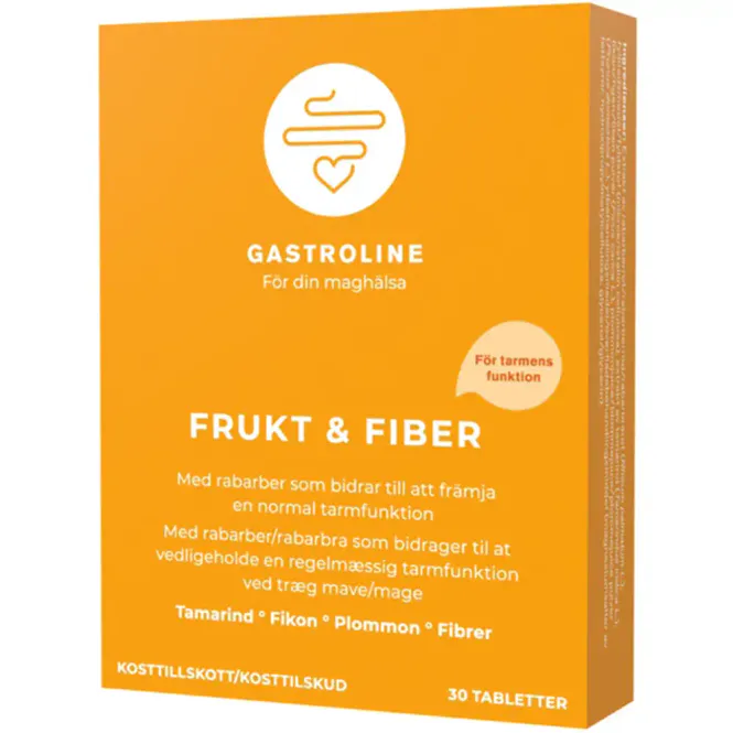 Hovedbilde Gastroline Frukt & Fiber Tabletter 30 stk