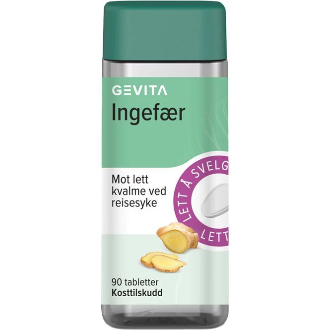 Hovedbilde Gevita Ingefær Tabletter 90 stk
