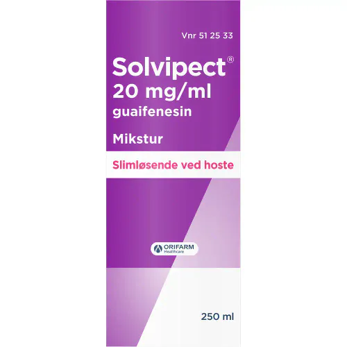 Solvipect 20 mg/ml Hostemikstur 250 ml