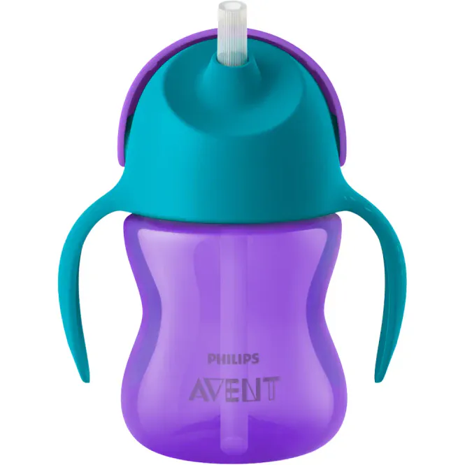 Hovedbilde Avent Straw Cup Lilla/Turkis 200 ml 1 stk