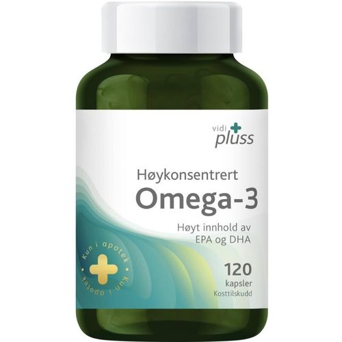 Vidi Pluss Omega-3 Høykonsentrert Kapsler 120 stk