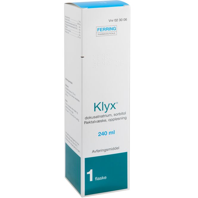 Hovedbilde Klyx Rektalvæske 240 ml