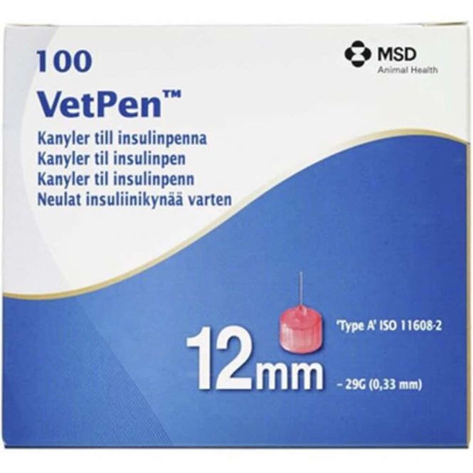 Hovedbilde Vetpen Kanyler Til Insulinpenn For Dyr 12 mm 100 stk