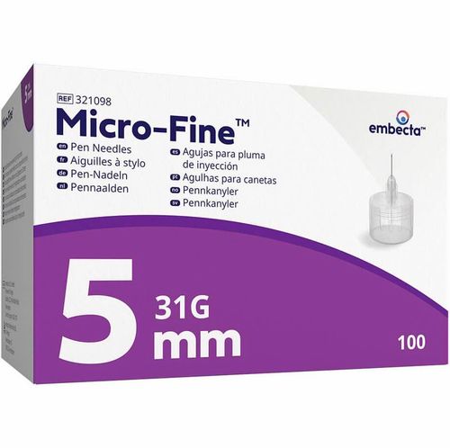 Embecta Micro-Fine Pennekanyle 31G 5mm 100 stk