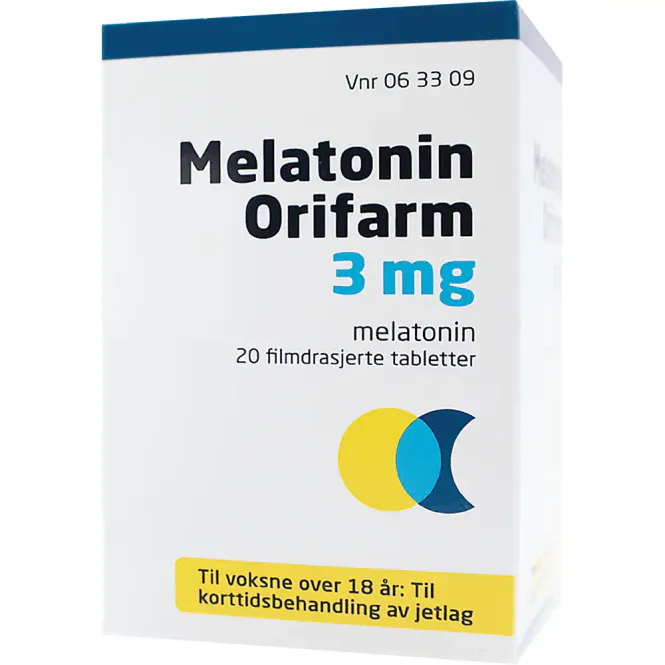 Hovedbilde Melatonin Orifarm 3 mg Tabletter 20 stk