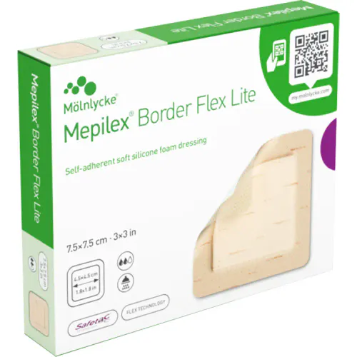 Mepilex Border Flex Lite 7,5 x 7,5 cm 5 stk