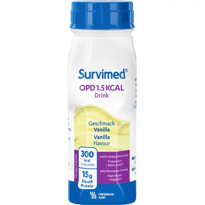 Hovedbilde Survimed OPD Drink 1,5 kcal Næringsdrikk Vanilje 4 x 200 ml