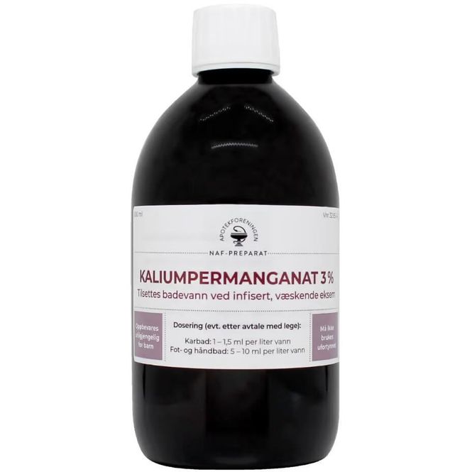 Hovedbilde Kaliumpermanganat NAF 3% 500 ml