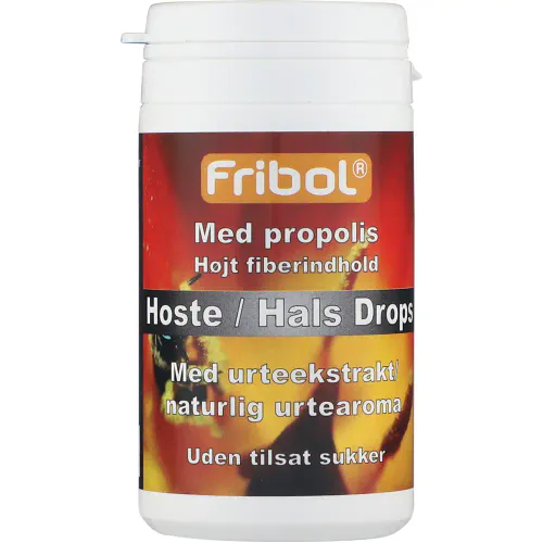 Fribol Sukkerfri Hoste/Hals Drops Propolis 60 g