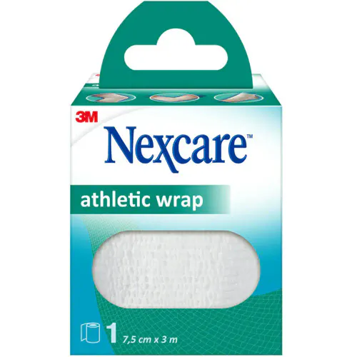 Nexcare Athletic Wrap 7,5 cm x 3 m Hvit 1 stk