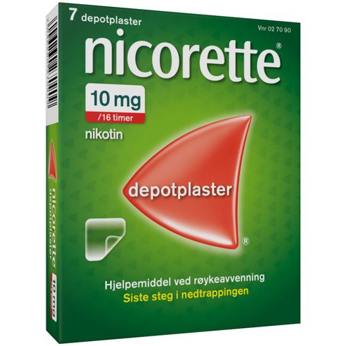 Nicorette Depotplaster 10 mg/16t Dagplaster 7 stk