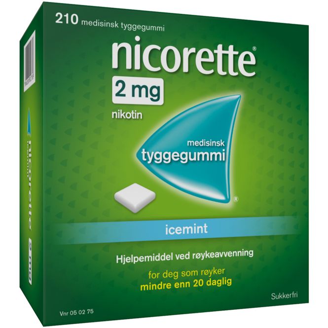 Hovedbilde Nicorette Tyggegummi 2 mg Icemint 210 stk