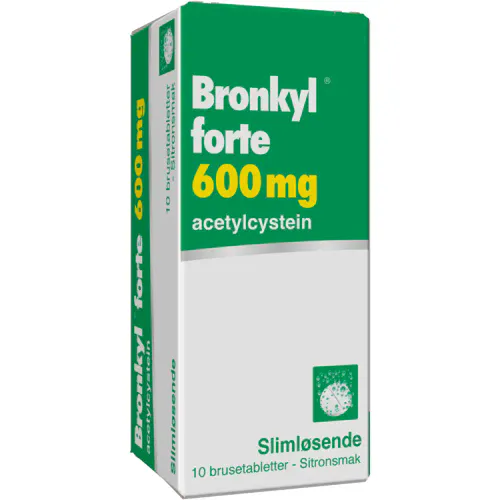 Bronkyl Forte 600 mg Brusetabletter 10 stk