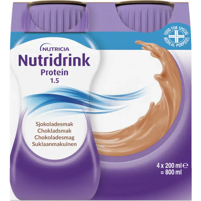 Hovedbilde Nutridrink Protein 1.5 Sjokolade 4 x 200 ml