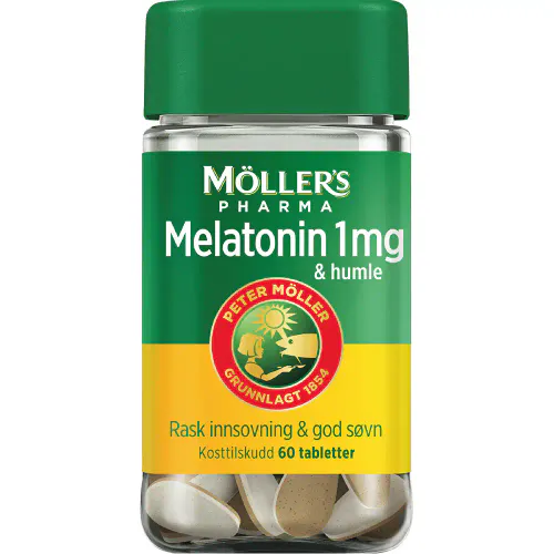 Møllers Pharma Melatonin 1 mg & Humle Tabletter 60 stk