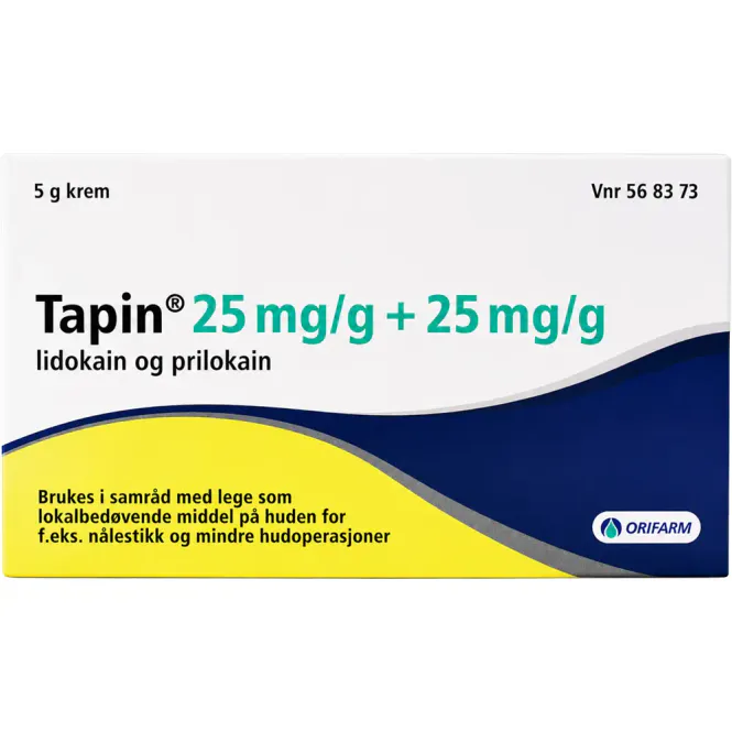 Hovedbilde Tapin 25+25 mg/g Krem 5 g