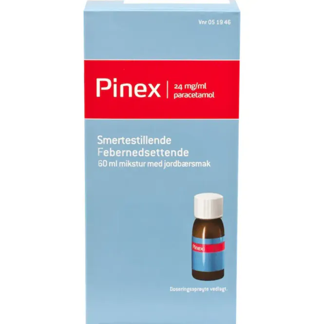 Hovedbilde Pinex Mikstur 24 mg/ml Jordbær 60 ml
