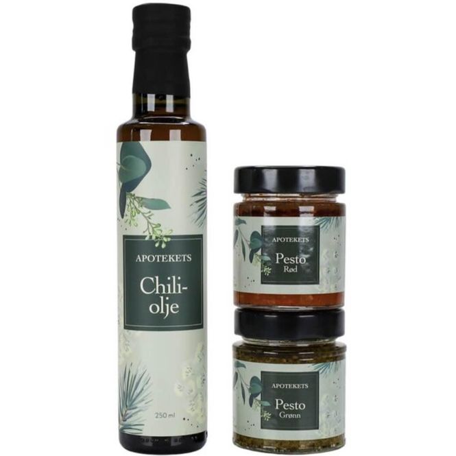 Hovedbilde Apotekets Italiensk Chiliolje & Pesto 1 sett