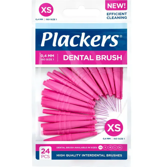 Hovedbilde Plackers Dental Brush 0,4 mm Rosa XS 24 stk