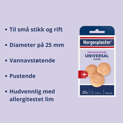 Norgesplaster Universal Runde Plaster 20 stk