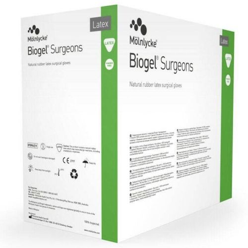 Biogel Surgeons Operasjonshanske Latex Pudderfri nr 8 50 par