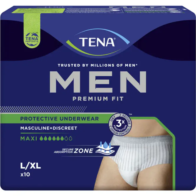Hovedbilde Tena Men Premium Fit Protective Underwear Maxi L/XL 10 stk