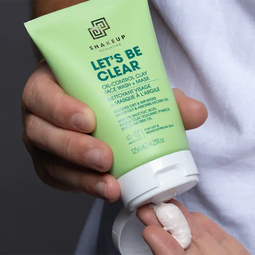 Shakeup Lets Be Clear Oil-Control Clay Ansiktsrens+Maske 125 ml