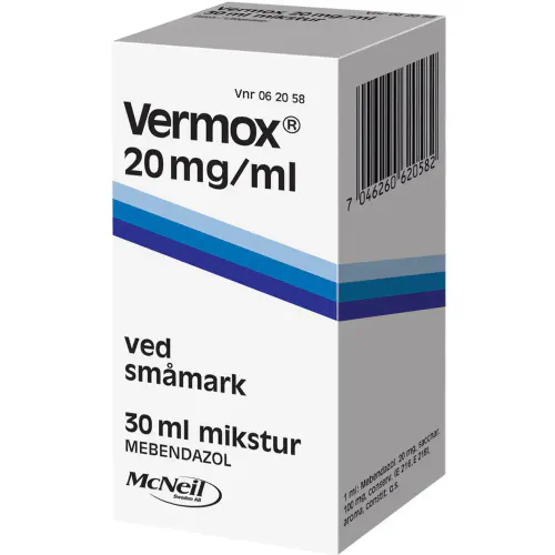 Vermox Mikstur 20 mg/ml 30 ml